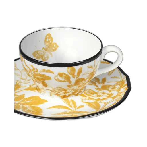 Herbarium teacup and saucer, double set