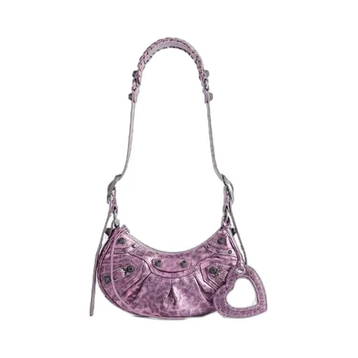 Le Cagole XS Shoulder Bag Metallized With Leopard Print