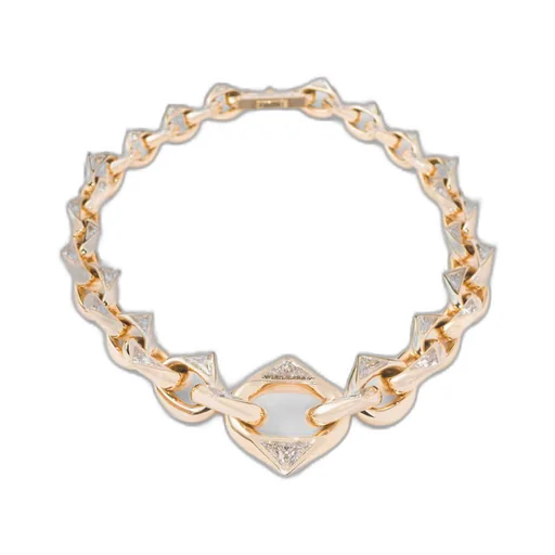 Eternal Gold chain necklace in yellow gold and laboratory-grown diamonds
