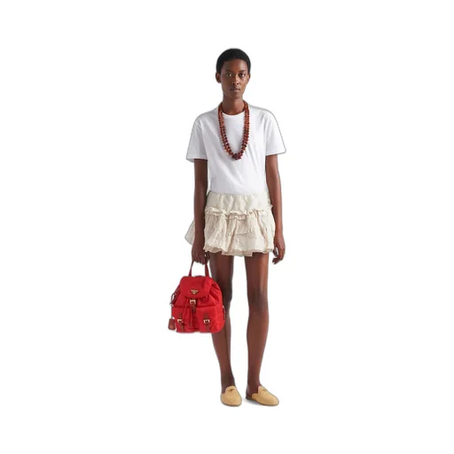 Antiqued silk miniskirt