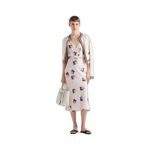 Printed sablé dress