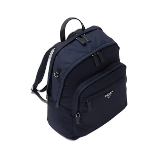 Re-Nylon and Saffiano leather backpack