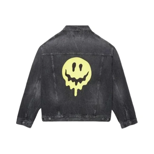 Drip Peace Large Fit Denim Jacket GS Black