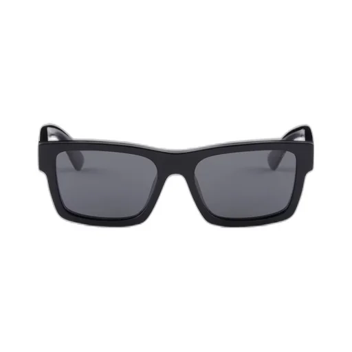 Sunglasses with iconic metal plaque