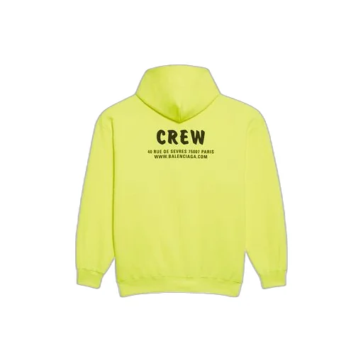 Crew Printing Hoodie Yellow