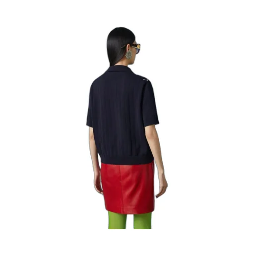 Cotton cardigan with GG intarsia