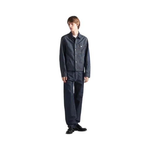 Chambray blouson jacket