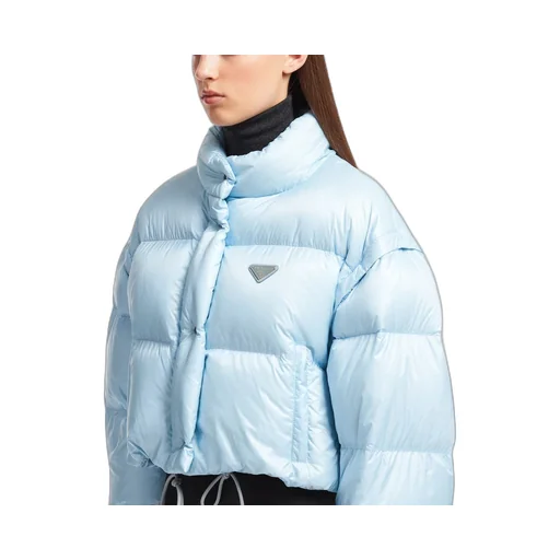 Re-Nylon cropped convertible down jacket