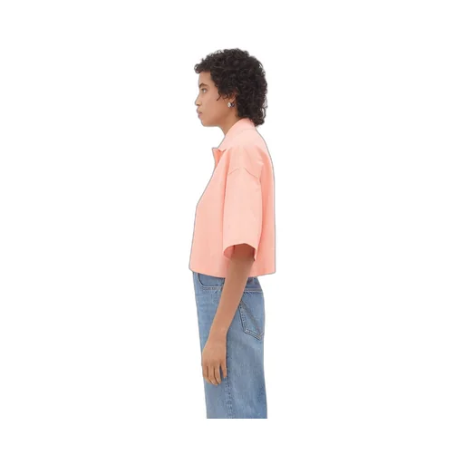Cropped Cotton Piquet Polo