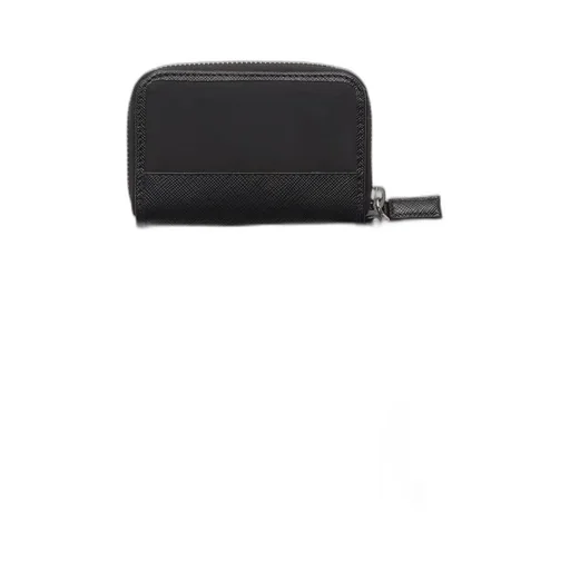 Re-Nylon and Saffiano leather coin purse