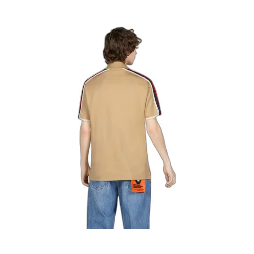 Cotton jersey polo shirt with Web