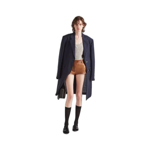 Nappa leather shorts