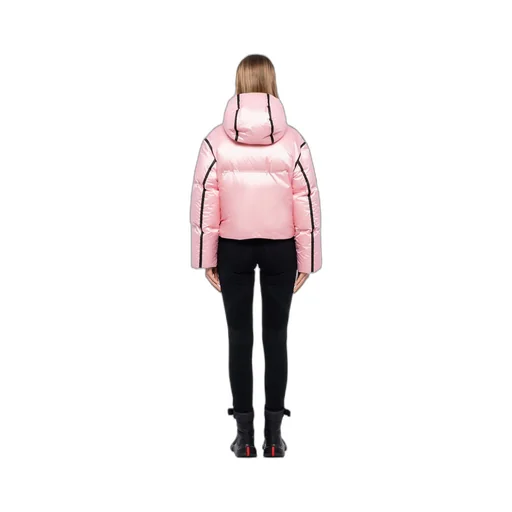 Cropped technical Re-Nylon down jacket