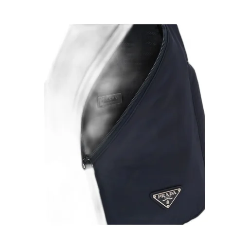 Re-Nylon and leather backpack