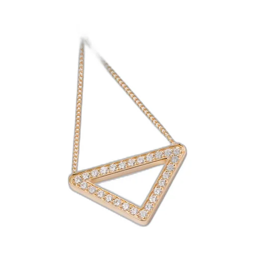 Eternal Gold cut-out pendant necklace in yellow gold with diamonds
