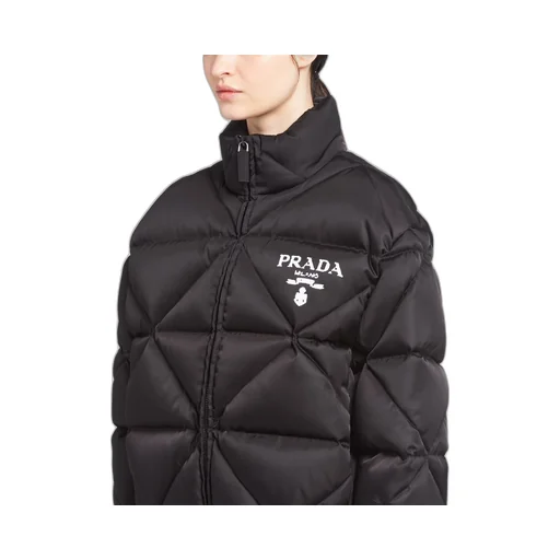 Re-Nylon Gabardine cropped down jacket