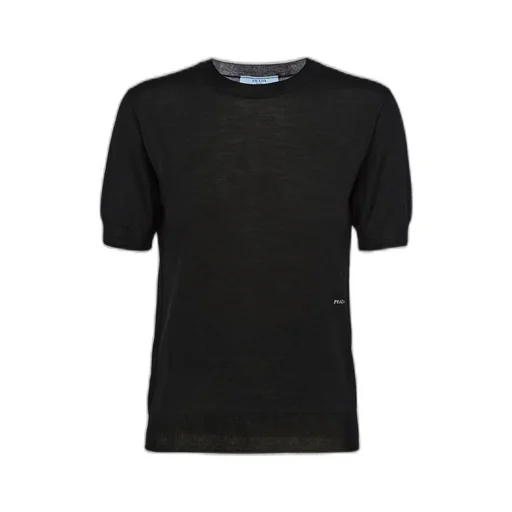Worsted wool crew-neck sweater