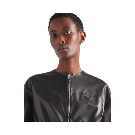 Nappa leather bomber jacket