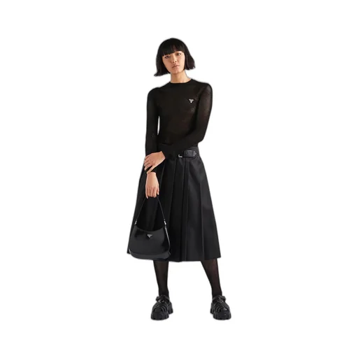 Pleated Re-Nylon skirt