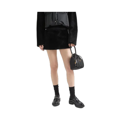 Shearling skirt