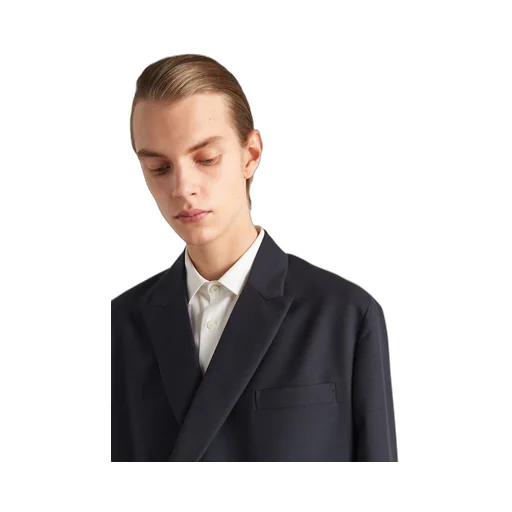Double-breasted mohair wool jacket