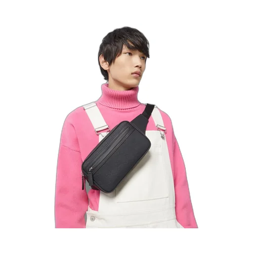 GG rubber-effect belt bag