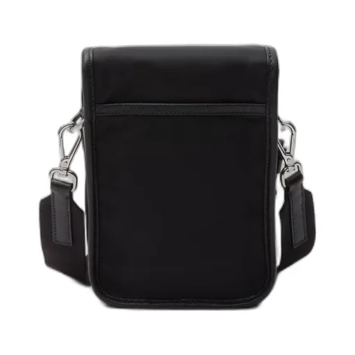 Re-Nylon and Saffiano leather shoulder bag