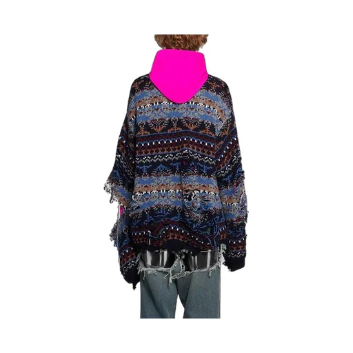 Destroyed Fair Isle Wool-Blend Jumper