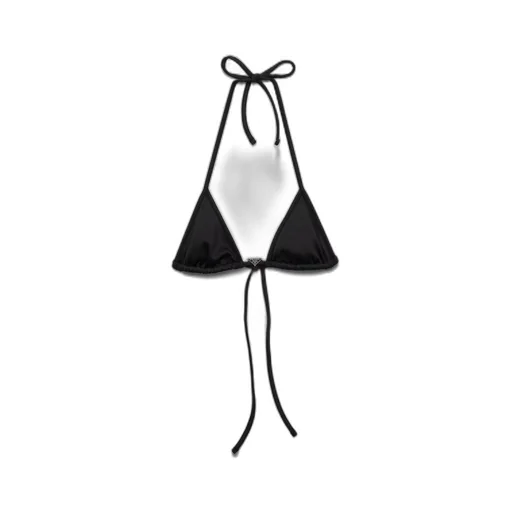 Interlock fabric triangle bikini top