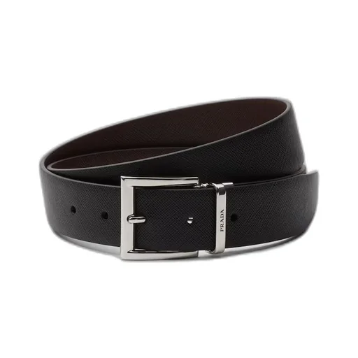 Saffiano Leather Reversible Belt
