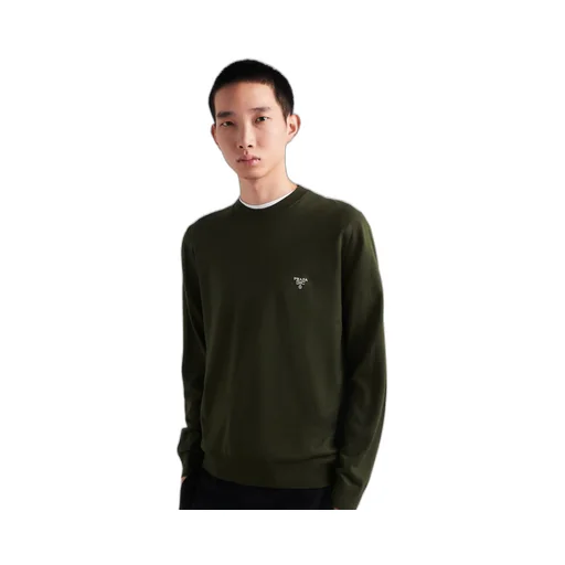 Superfine wool crew-neck sweater
