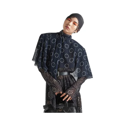 Print silk cape