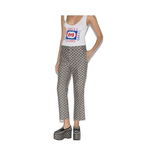 GG linen blend canvas pant