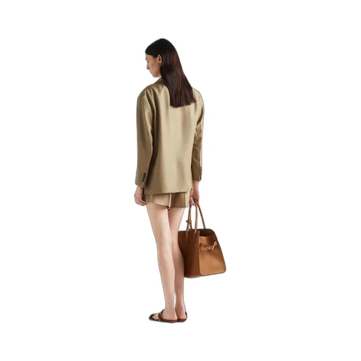 Single-breasted silk jacket