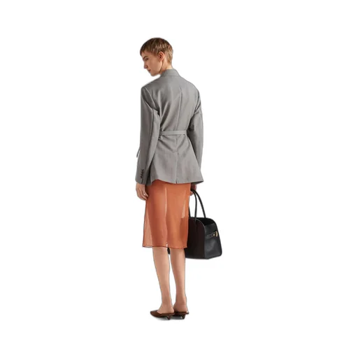 Kid mohair single-breasted jacket