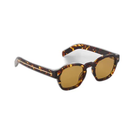 Sunglasses with iconic metal plaque