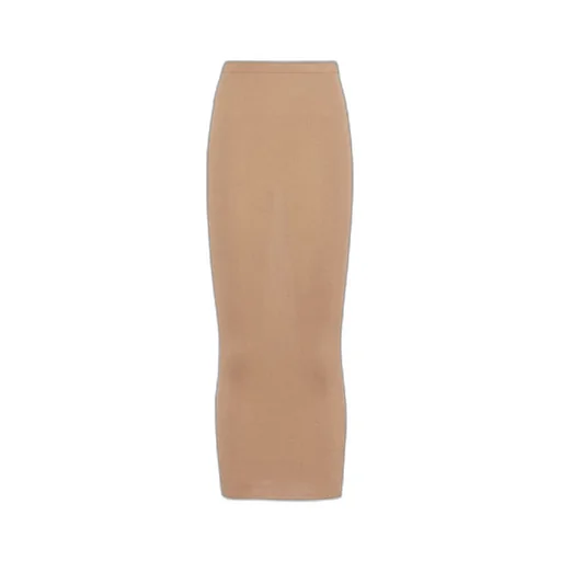 Long silk knit skirt