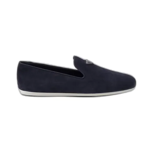 Suede slip-on shoes