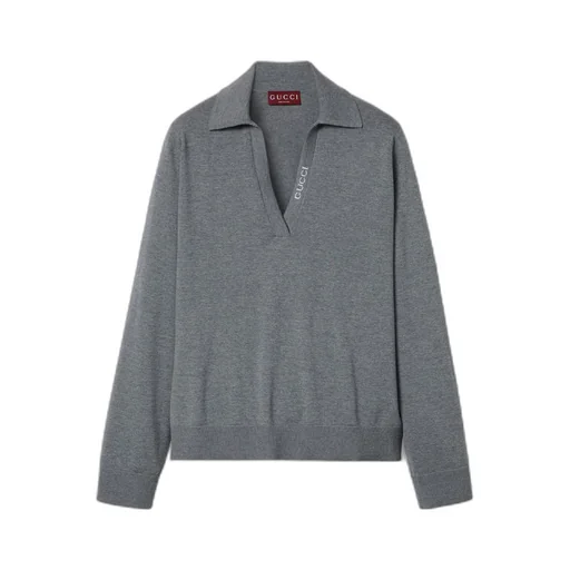 Extra fine wool polo top