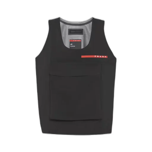 Technical fabric top with large pocket