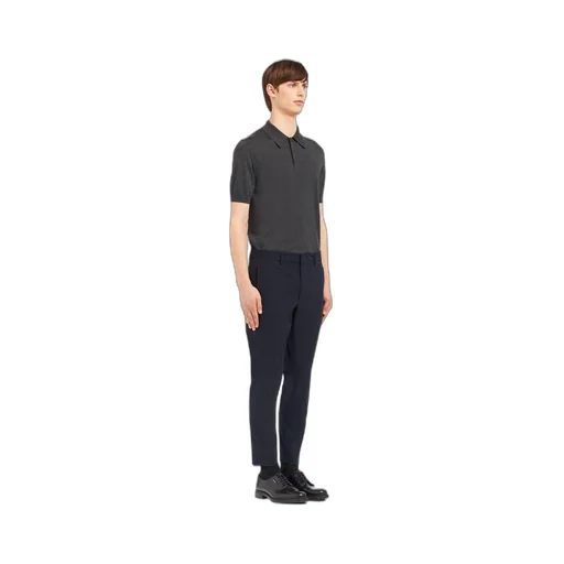 Light stretch technical fabric trousers