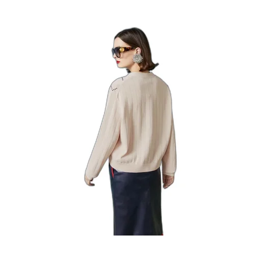 Cotton cardigan with GG intarsia