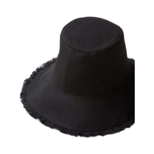 Wide-brimmed drill bucket hat