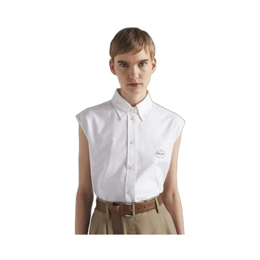 Embroidered Oxford cotton shirt
