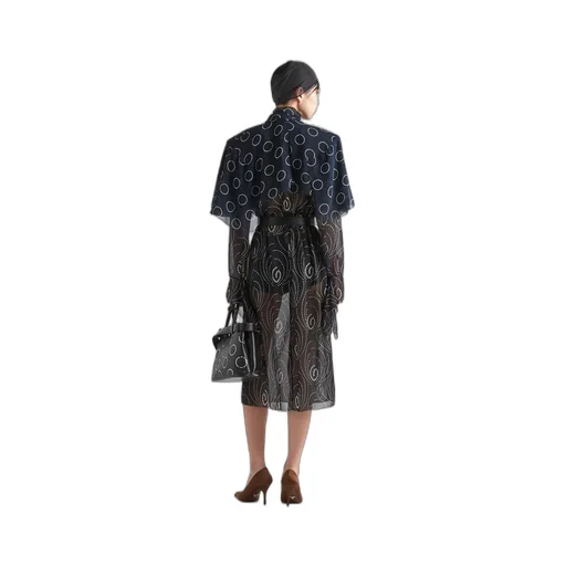 Printed georgette dress