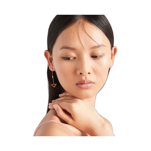 Eternal Gold cut-out drop earrings in yellow gold with diamonds