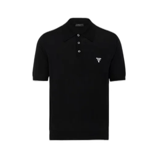 Superfine wool polo shirt