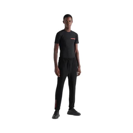 Technical fabric pants with heat-sealed tape