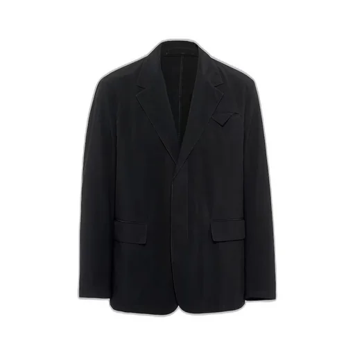 Single-breasted technical fabric jacket