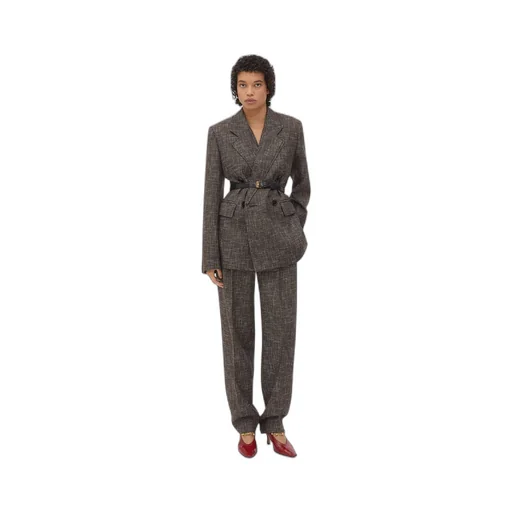 Wool And Cotton Pied De Poule Jacket